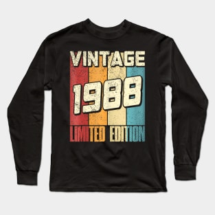 1988 Limited Edition Retro 36 Yo Men 36Th Birthday Long Sleeve T-Shirt